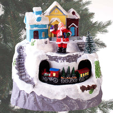 Load image into Gallery viewer, Festive Magic LED Musical House Santa Scene
