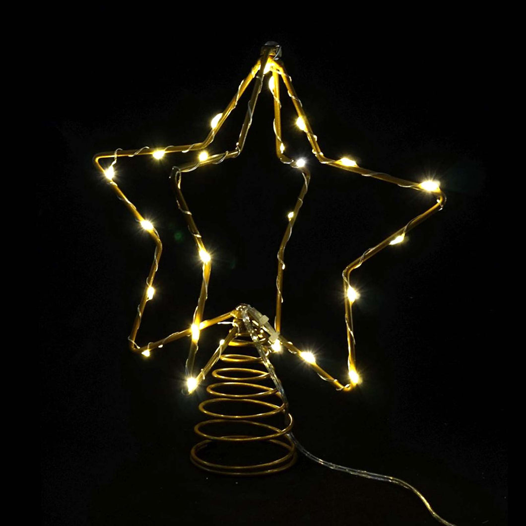 Light up wire star topper