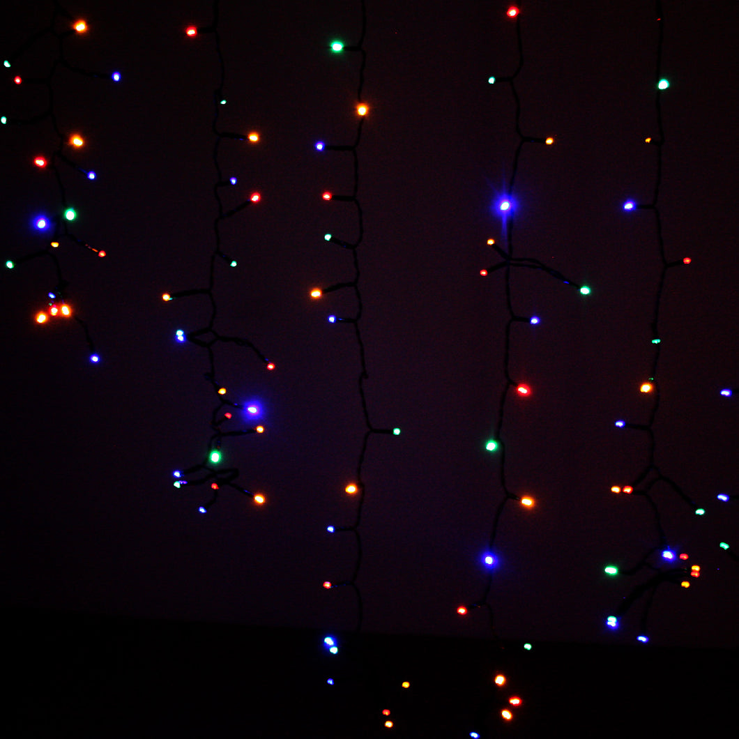 Festive Magic 200 LED Multicoloured Curtain Lights