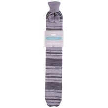 Load image into Gallery viewer, Grey Pattern Knitted Cover Hot Water Bottle