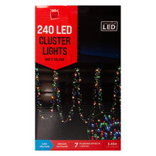 Load image into Gallery viewer, Festive Magic 240 Multicoloured LED Cluster Lights
