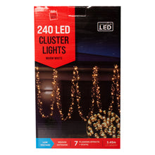 Load image into Gallery viewer, Festive Magic 240 Warm White LED Cluster Lights
