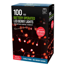 Load image into Gallery viewer, Festive Magic 100 LED Red Berry Lights
