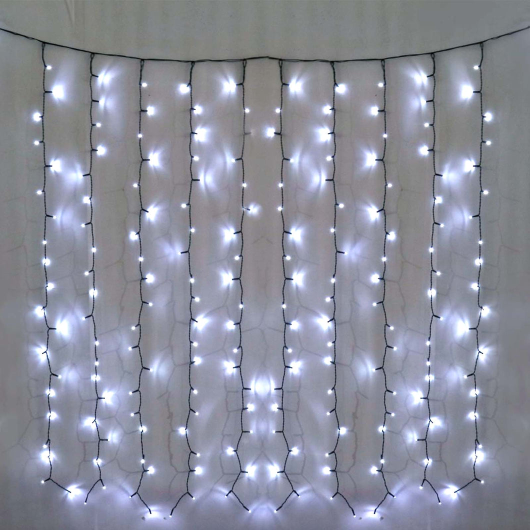 Cool white LED curtain lights