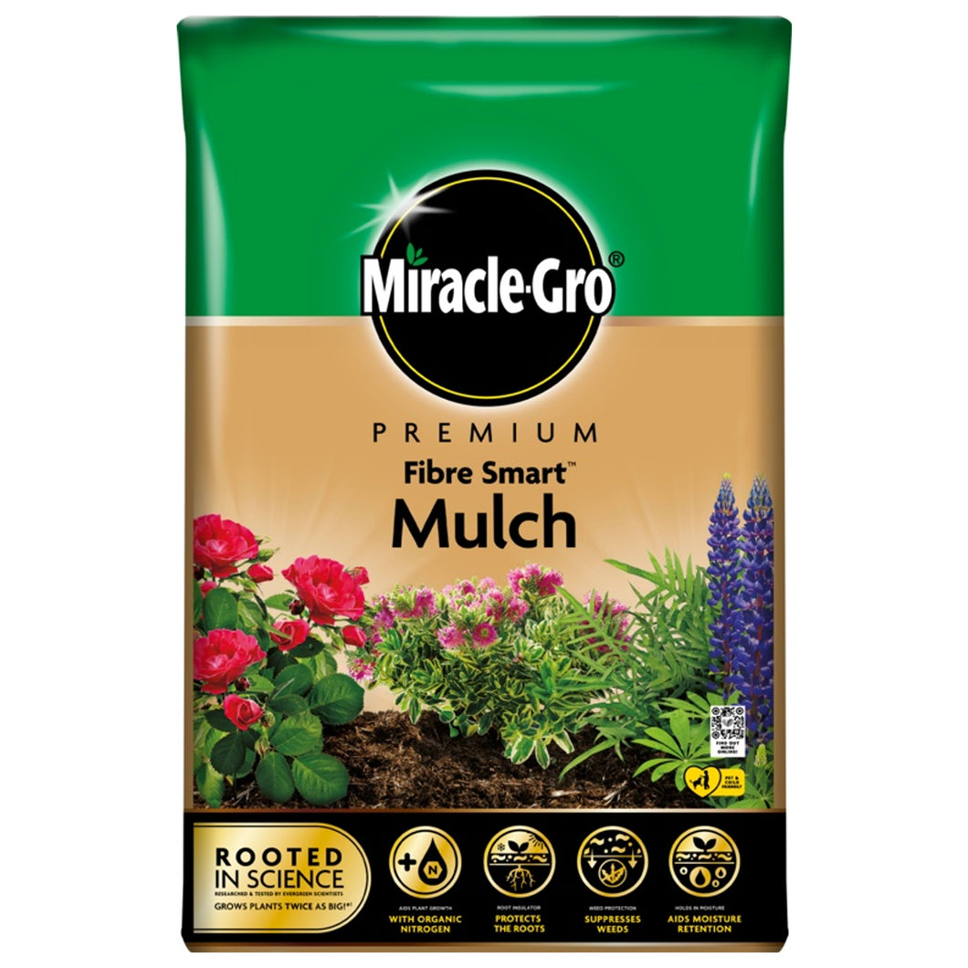Miracle-Gro Premium Fibre Smart Mulch/Wood 40L