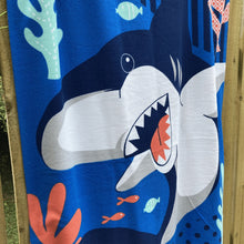 Load image into Gallery viewer, Blue Shark Micro Fibre Beach Towel