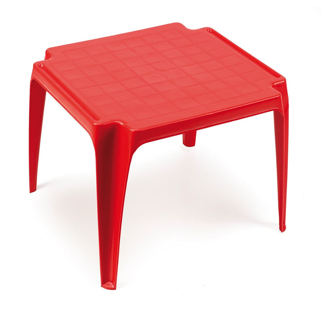 Children's Red Plastic Garden Table 56cm