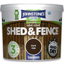Load image into Gallery viewer, Johnstone&#39;s One Coat Shed &amp; Fence Paint 9LTR