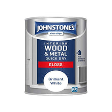 Load image into Gallery viewer, Johnstone&#39;s Quick Dry Gloss Paint - Brilliant White
