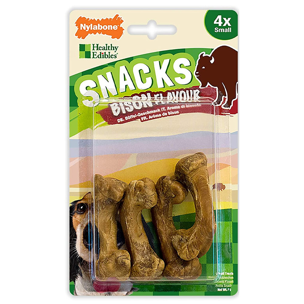 Nylabone Healthy Dog Treats Bison Flavour 4-Pieces For Dogs Up To 7 kg