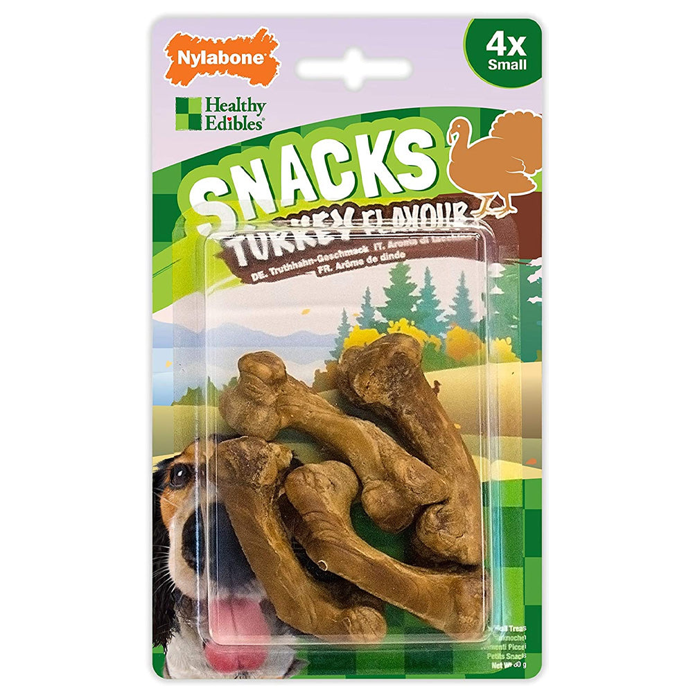 Nylabone Dog Treats Turkey Flavour  4-Pieces For Dogs Up To 7 kg