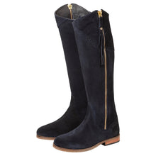 Load image into Gallery viewer, Rydale Ladies Spanish Riding Boots Navy Suede
