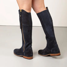 Load image into Gallery viewer, Rievaulx Ladies Riding Boots In Suede Leather - Blue
