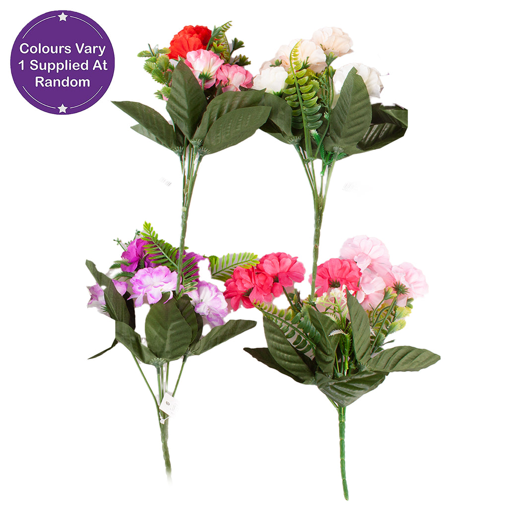 Faux Hibiscus Flower Bunch Assorted 31cm