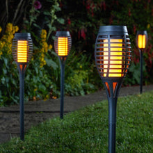 Load image into Gallery viewer, Smart Solar Black Party Flaming Torch Carry Pack 5pc
