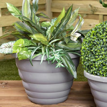 Load image into Gallery viewer, Wham Grey Beehive Round Upcycled Planter 40cm
