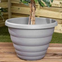 Load image into Gallery viewer, Wham Grey Beehive Round Upcycled Planter 48cm
