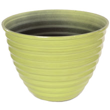 Load image into Gallery viewer, Green Jem Green Ribbed Glazed Planters
