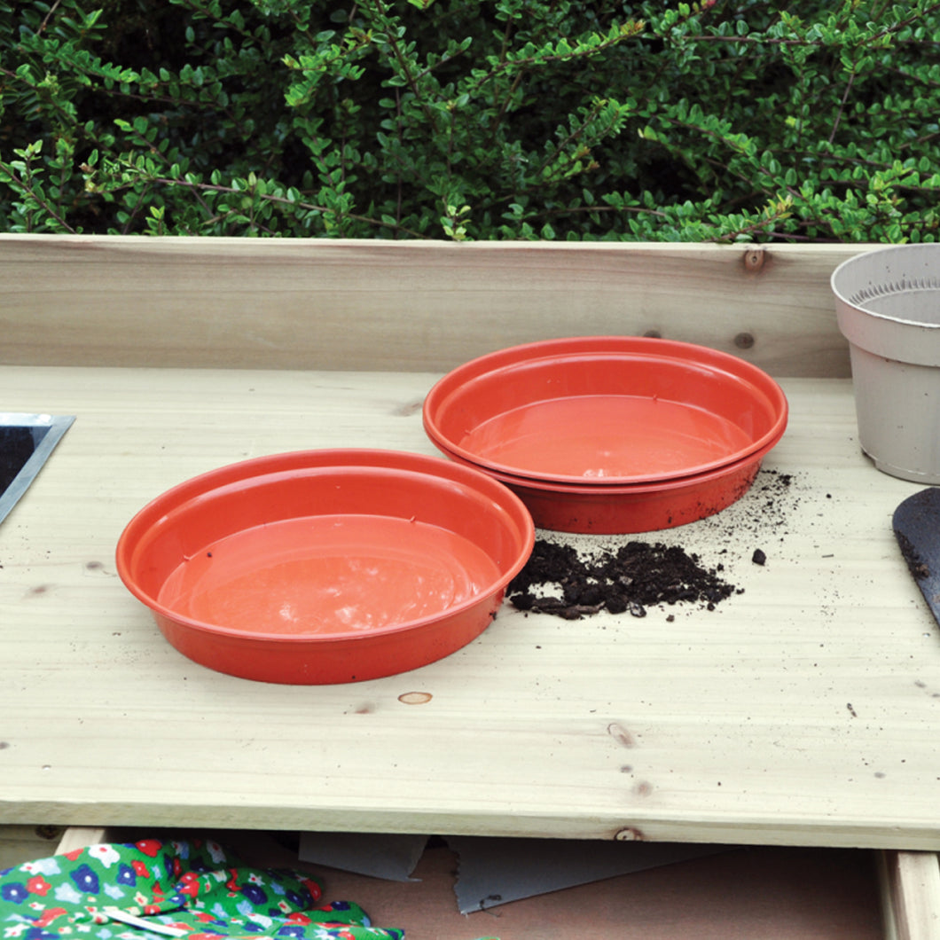 Kingfisher Medium Plant Pot Trays 3pk