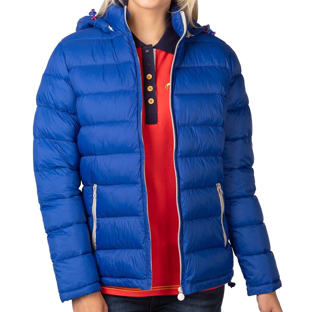 Pacific Blue Quilted Jacket For Women