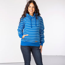 Load image into Gallery viewer, Pacific &amp; Vanilla Stripe Classic Over Head Hoody For Women
