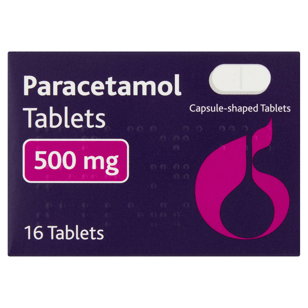 Paracetamol Tablets 500mg 16 Caplets