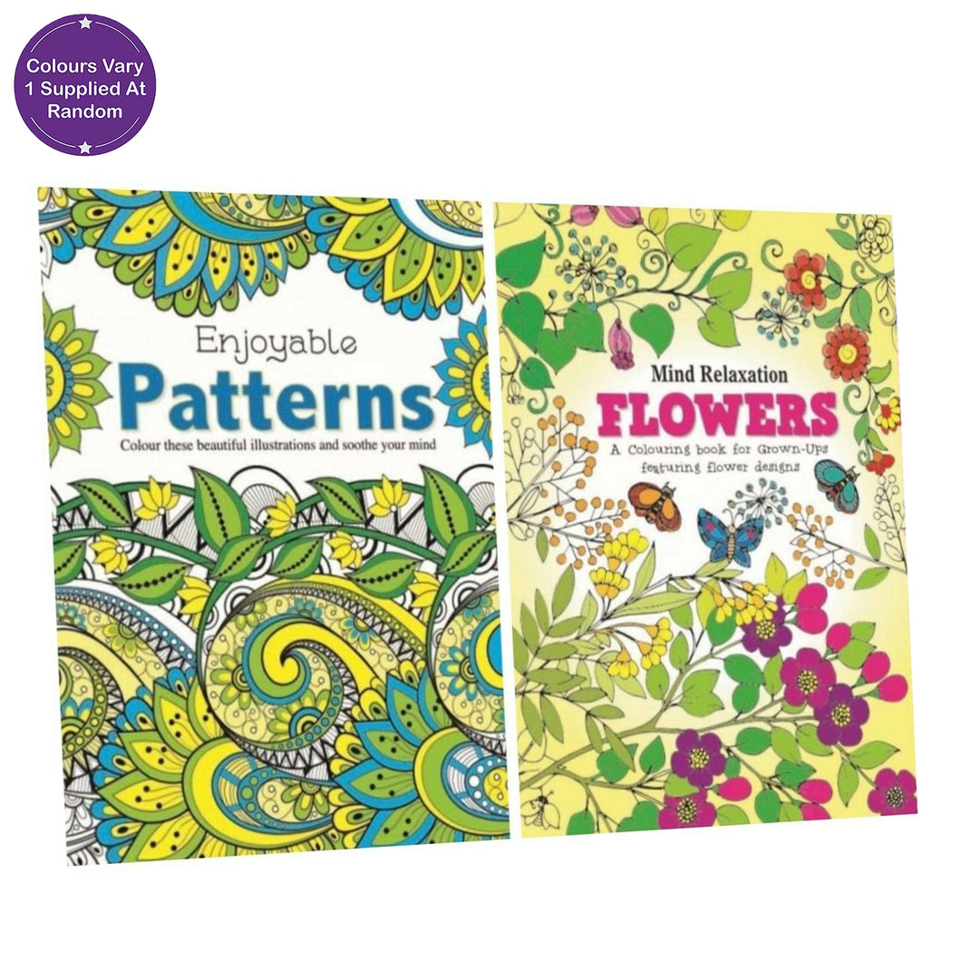 Flowers And Patterns Advanced Colouring Book Assorted