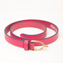 Load image into Gallery viewer, Pink Equestrian Belt With Stirrup Buckle