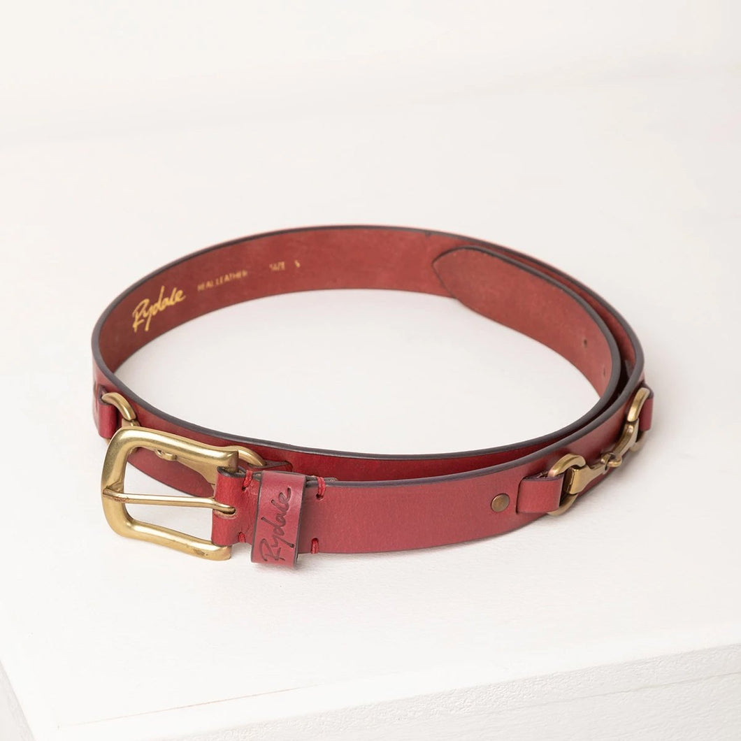 Pink Snaffle Leather Belt