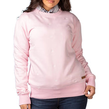 Load image into Gallery viewer, Ladies Embroidered Pattern Sweatshirt Pink Bumble Bees Jumper
