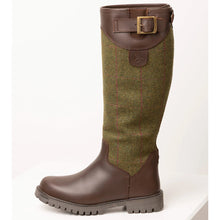 Load image into Gallery viewer, Country Tweed Boots Green Check