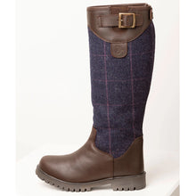 Load image into Gallery viewer, Country Tweed Boots Navy Check
