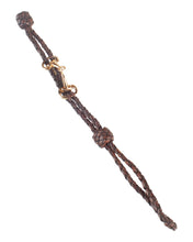 Load image into Gallery viewer, Brown Leather Plaited Equestrian Bracelet