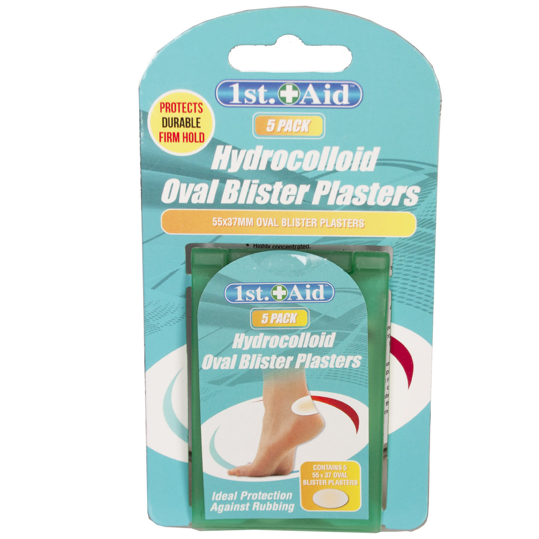 1st Aid Hydrocolloid Oval Blister Plasters 5pk