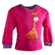 Load image into Gallery viewer, Girl&#39;s Zebra Giraffe Pyjamas 2 Pack
