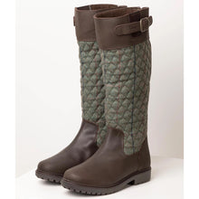 Load image into Gallery viewer, Diamond Quilted Tweed Country Boots Kate Check