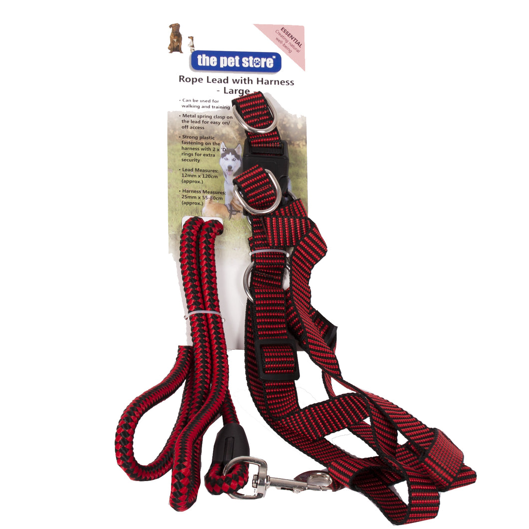 The Pet Store Large Rope Lead With Harness 