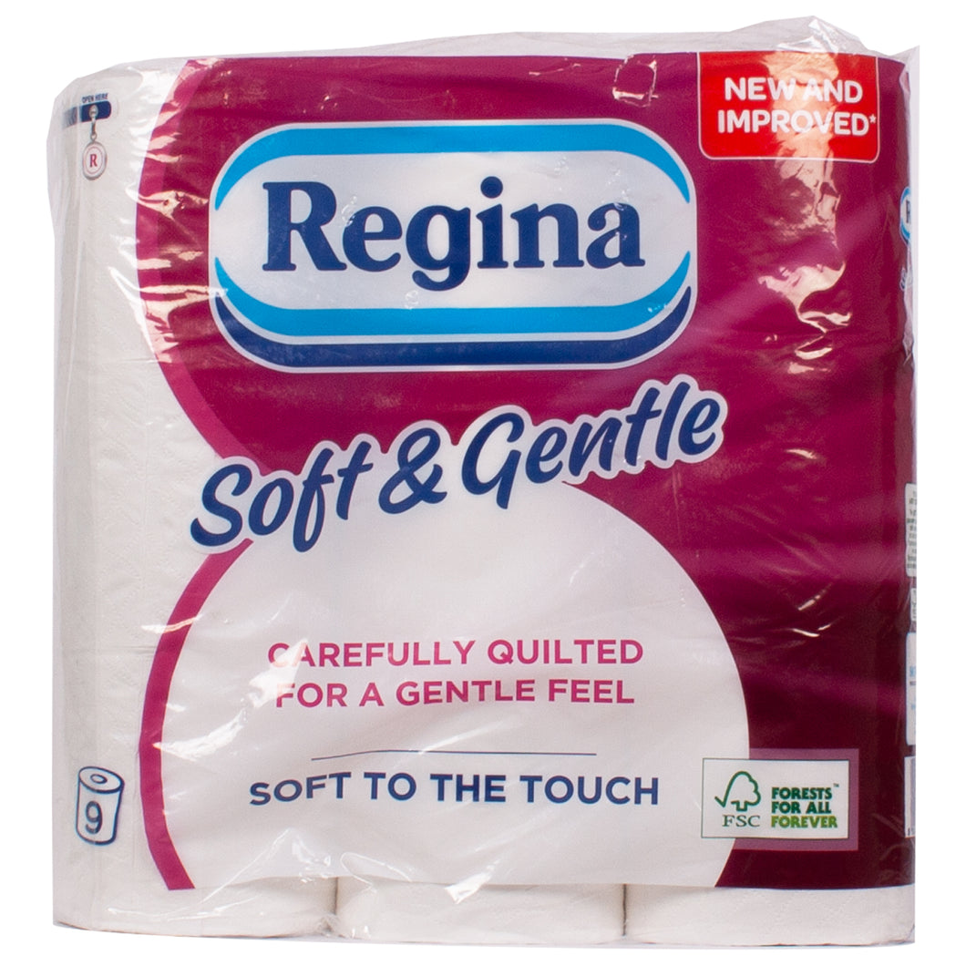 Regina 9 Pack Of Toilet Rolls