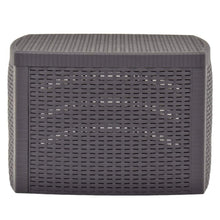 Load image into Gallery viewer, Rattan Effect Anthracite Storage Side Table 53x40cm
