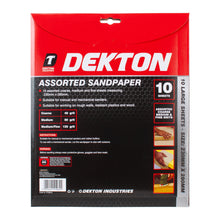 Load image into Gallery viewer, Dekton 10 Assorted Sandpaper Sheets
