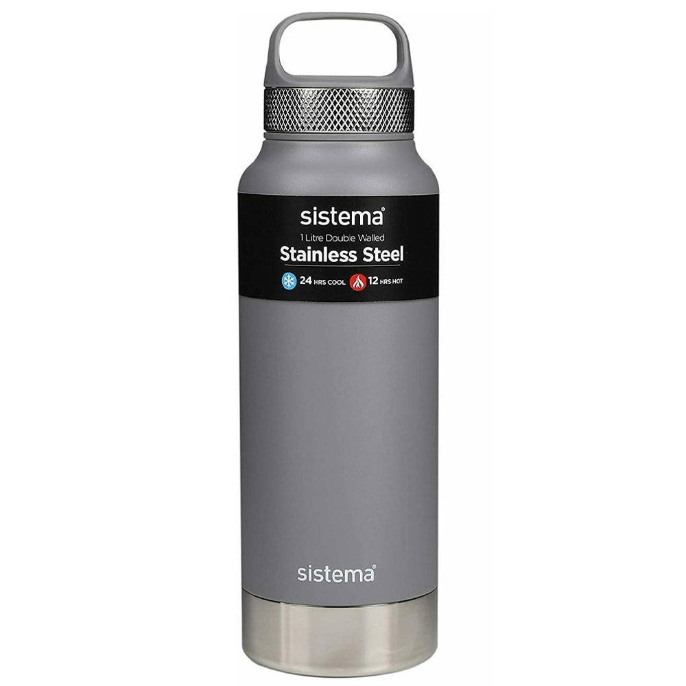 Sistema 1 Litre Stainless Steel Hot & Cold Flask