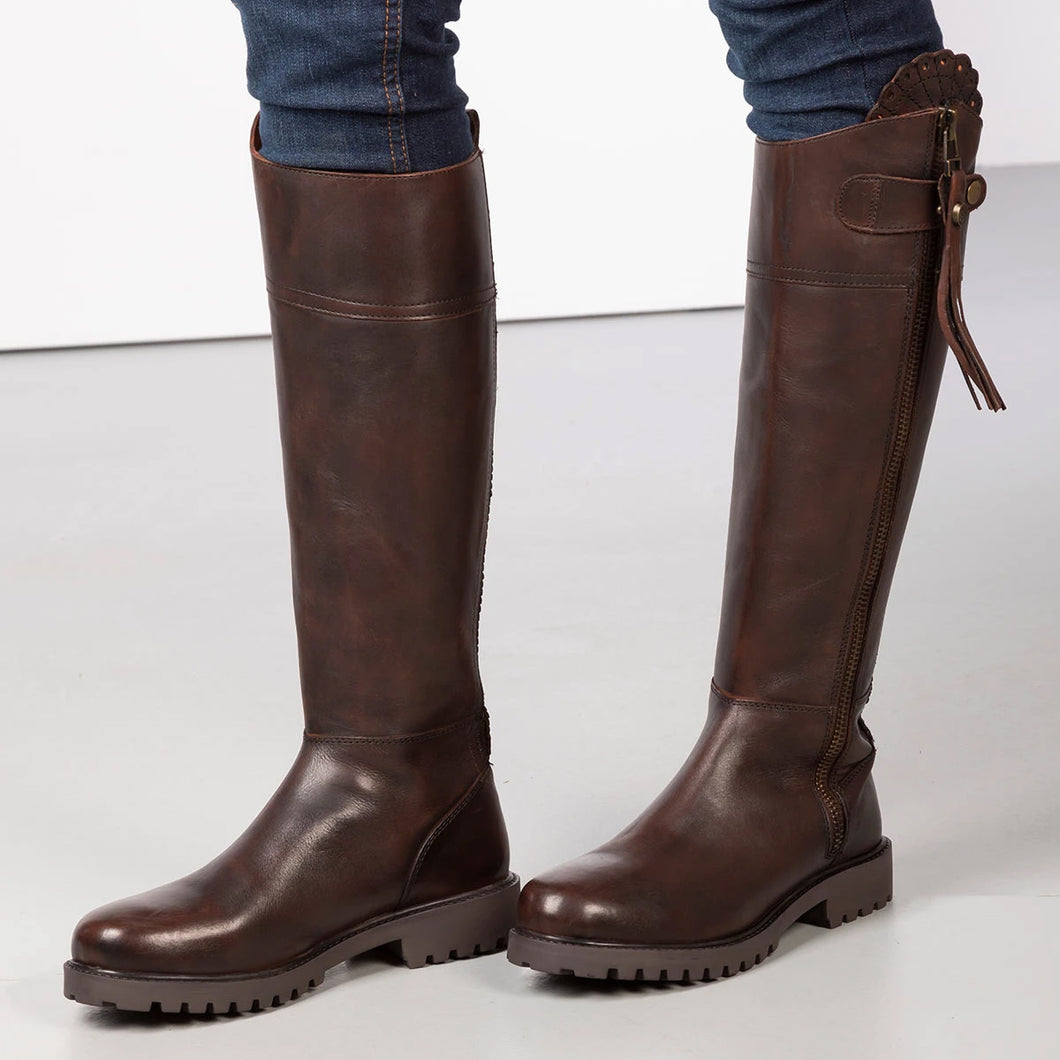 Ladies Tall Leather Riding Boots