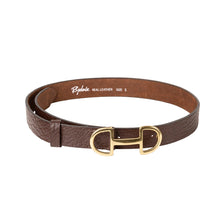 Load image into Gallery viewer, Rydale Equestrian Leather Belt With Horse Snaffle Buckles - Brown
