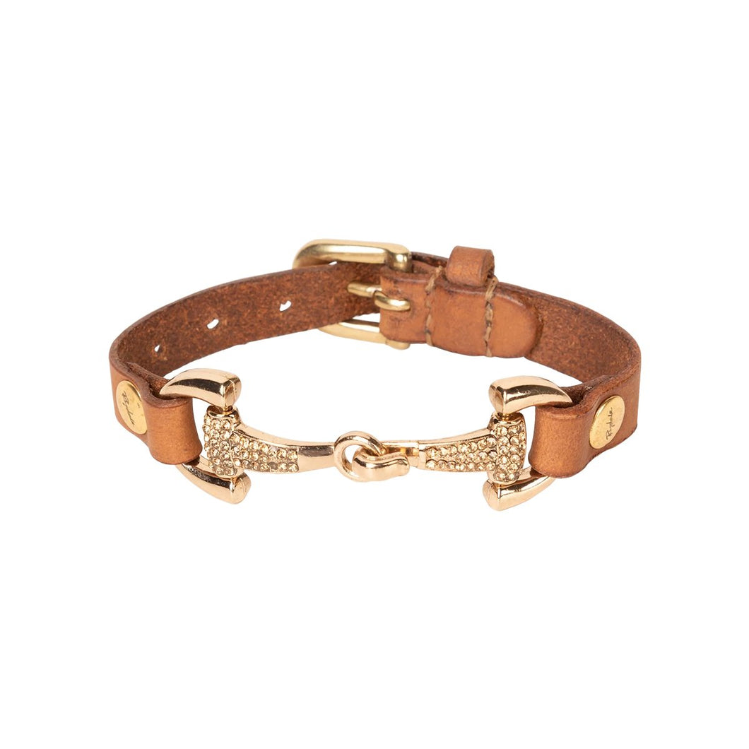 Rydale Snaffle Leather Bracelet For Women - Tan