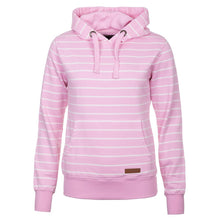Load image into Gallery viewer, Pink &amp; White Stripe Classic Over Head Hoody For Women
