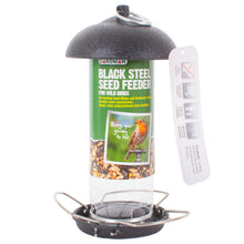 Load image into Gallery viewer, Black Steel Silo Seed Feeder