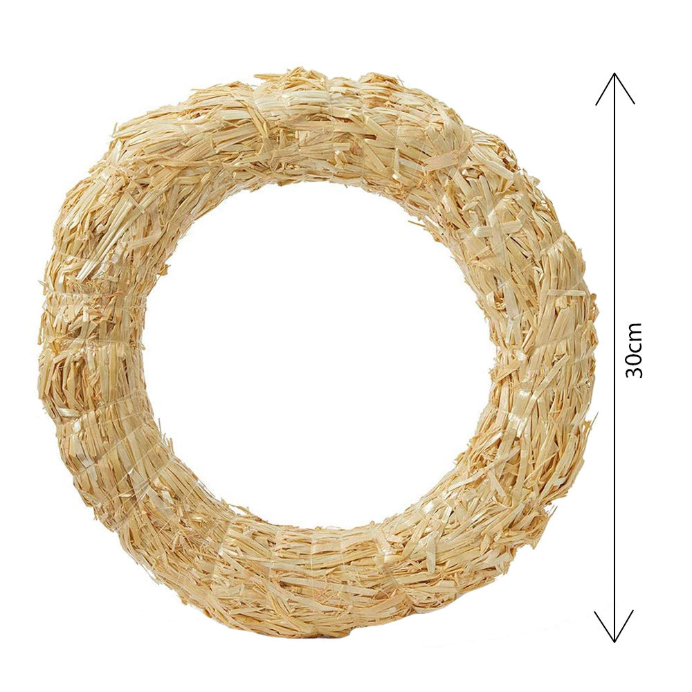 Festive Straw Wreath Rings (30cm & 26cm)