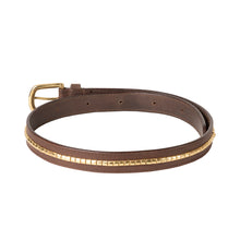 Load image into Gallery viewer, Ladies Studded Leather Belt Brown
