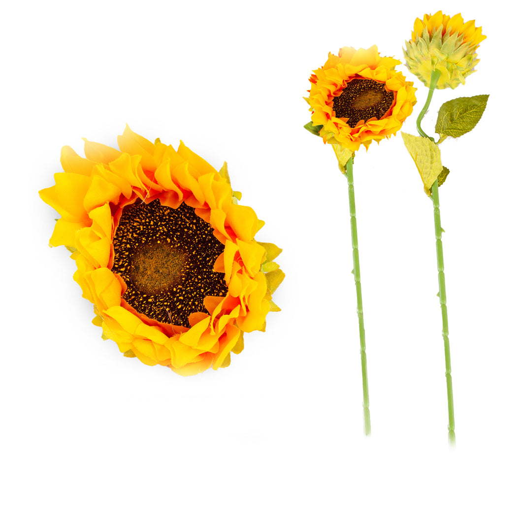 Faux Sunflower Single Stem 49cm