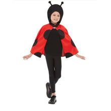 Load image into Gallery viewer, Smiffys Child Ladybird Hooded Cape Black &amp; Red
